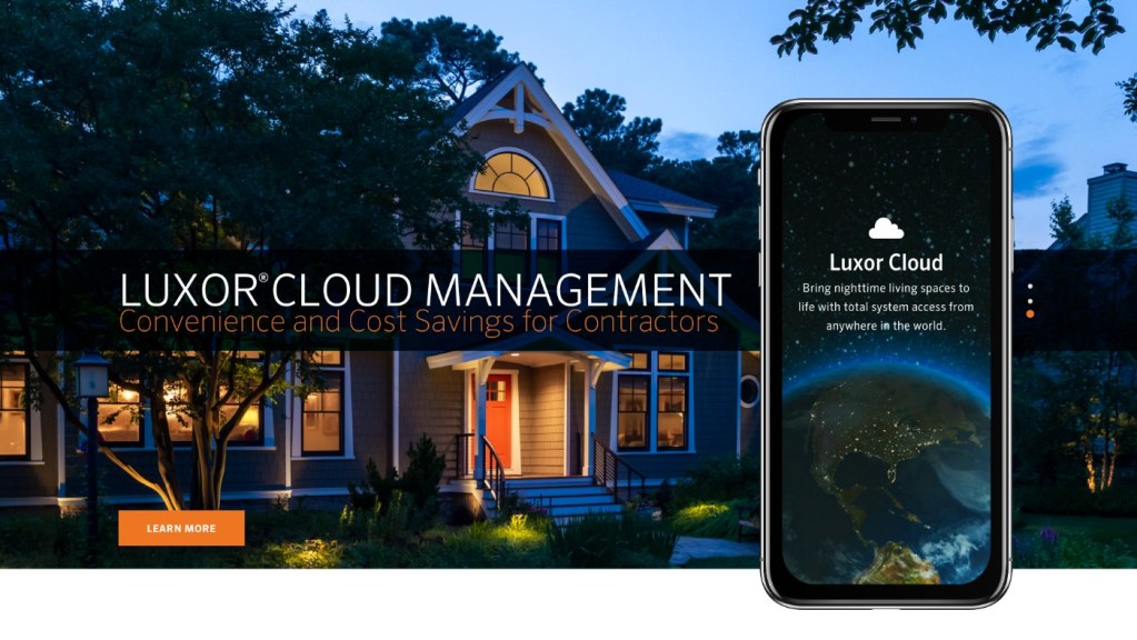 FX Luxor cloud management screen for landscape lighting control