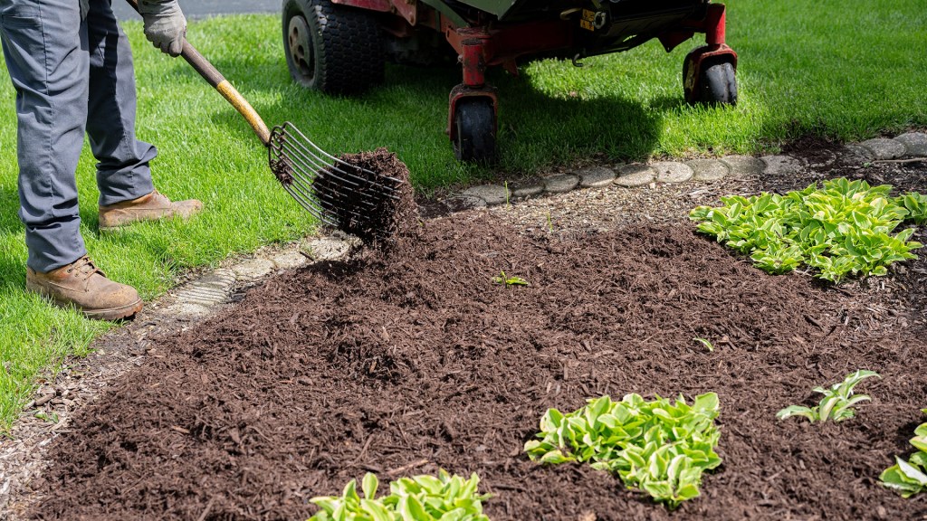 installing mulch in Fuquay Varina NC by Lawn Panther